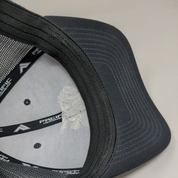 JHS Racing Pacific Headwear Black Gray Fitted Cap Hat Size L - XL Horse - Picture 10 of 11